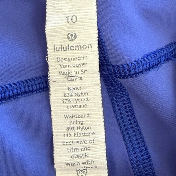 lululemon Fast and Free High Rise *Nulux 19” Leggings Tights Crops Moroccan Blue - Picture 6 of 8